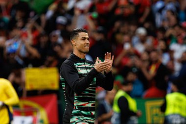 Cristiano Ronaldo, UEFA Uluslar Ligi 2025 final maçında Portekiz ve İspanya milli takımları arasında görüldü (Maciej Rogowski)