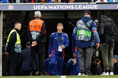 Dean Huijsen, UEFA Uluslar Ligi 2025 final maçında Portekiz ve İspanya milli takımları arasında görüldü (Maciej Rogowski)