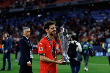 Portekiz ve İspanya milli takımları arasında oynanan 2025 UEFA Uluslar Ligi final maçında Bernardo Silva görüldü (Maciej Rogowski)