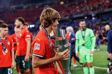 Rodrigo Mora, UEFA Uluslar Ligi 2025 final maçında Portekiz ve İspanya milli takımları arasında görüldü (Maciej Rogowski)