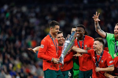 Cristiano Ronaldo, UEFA Uluslar Ligi 2025 final maçında Portekiz ve İspanya milli takımları arasında görüldü (Maciej Rogowski)