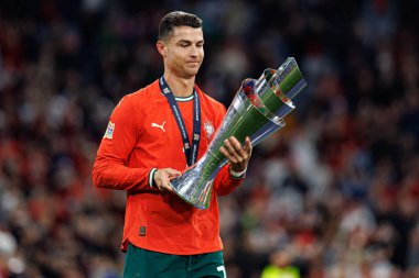 Cristiano Ronaldo, UEFA Uluslar Ligi 2025 final maçında Portekiz ve İspanya milli takımları arasında görüldü (Maciej Rogowski)