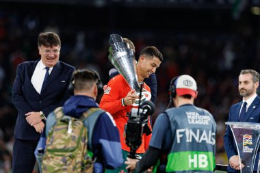 Cristiano Ronaldo, UEFA Uluslar Ligi 2025 final maçında Portekiz ve İspanya milli takımları arasında görüldü (Maciej Rogowski)