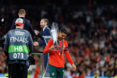 Cristiano Ronaldo, UEFA Uluslar Ligi 2025 final maçında Portekiz ve İspanya milli takımları arasında görüldü (Maciej Rogowski)