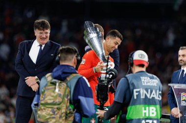 Cristiano Ronaldo, UEFA Uluslar Ligi 2025 final maçında Portekiz ve İspanya milli takımları arasında görüldü (Maciej Rogowski)