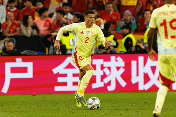 Portekiz ve İspanya milli takımları arasında oynanan UEFA Uluslar Ligi 2025 final maçında Pedro Porro görüldü (Maciej Rogowski)