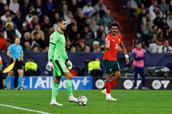 Diogo Costa, UEFA Uluslar Ligi 2025 final maçında Portekiz ve İspanya milli takımları arasında görüldü (Maciej Rogowski)