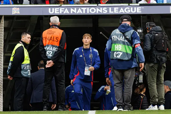 Dean Huijsen, UEFA Uluslar Ligi 2025 final maçında Portekiz ve İspanya milli takımları arasında görüldü (Maciej Rogowski)