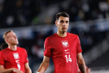 Jakub Kiwior, 2026 Dünya Kupası 'nda Finlandiya ve Polonya milli takımları arasında oynanan Avrupa ön eleme maçında görüldü (Maciej Rogowski)