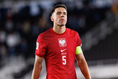 Jan Bednarek, Finlandiya ve Polonya milli takımları arasındaki 2026 Dünya Kupası ön eleme maçında görüldü (Maciej Rogowski)