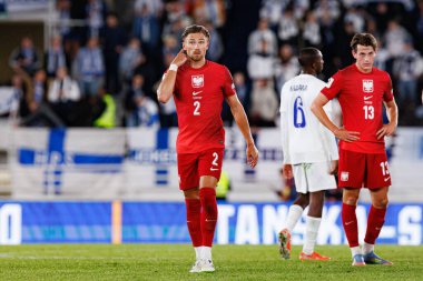 Matty Cash, Finlandiya ve Polonya milli takımları arasında oynanan 2026 Dünya Kupası ön eleme maçında görüldü (Maciej Rogowski))