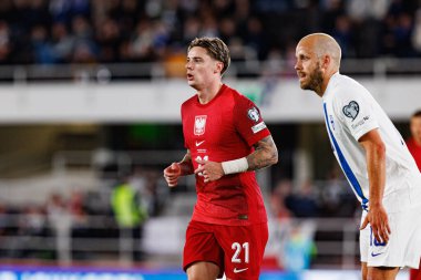 Nicola Zalewski, Finlandiya ve Polonya milli takımları arasındaki Dünya Kupası 2026 Avrupa ön eleme maçında görüldü (Maciej Rogowski))