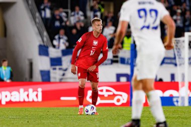 Mateusz Skrzypczak, Finlandiya ve Polonya milli takımları arasında oynanan 2026 Dünya Kupası Avrupa ön eleme maçında görüldü (Maciej Rogowski)