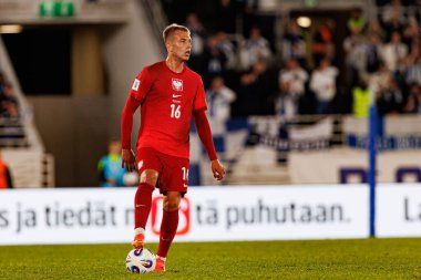 Mateusz Skrzypczak, Finlandiya ve Polonya milli takımları arasında oynanan 2026 Dünya Kupası Avrupa ön eleme maçında görüldü (Maciej Rogowski)