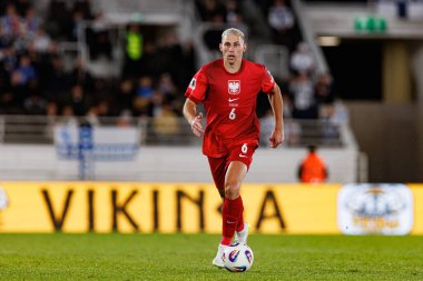  Jakub Piotrowski, Finlandiya ve Polonya milli takımları arasında oynanan 2026 Dünya Kupası ön eleme maçında görüldü (Maciej Rogowski)