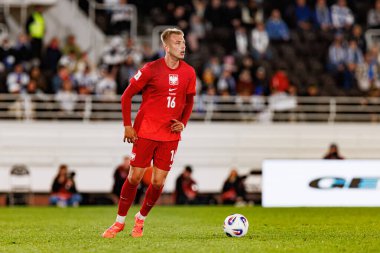 Mateusz Skrzypczak, Finlandiya ve Polonya milli takımları arasında oynanan 2026 Dünya Kupası Avrupa ön eleme maçında görüldü (Maciej Rogowski)