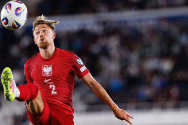 Matty Cash, Finlandiya ve Polonya milli takımları arasında oynanan 2026 Dünya Kupası ön eleme maçında görüldü (Maciej Rogowski))