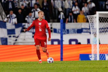 Mateusz Skrzypczak, Finlandiya ve Polonya milli takımları arasında oynanan 2026 Dünya Kupası Avrupa ön eleme maçında görüldü (Maciej Rogowski)