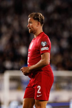 Matty Cash, Finlandiya ve Polonya milli takımları arasında oynanan 2026 Dünya Kupası ön eleme maçında görüldü (Maciej Rogowski))