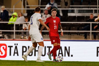 Nicola Zalewski, Finlandiya ve Polonya milli takımları arasındaki Dünya Kupası 2026 Avrupa ön eleme maçında görüldü (Maciej Rogowski))