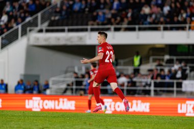 Krzysztof Piatek 2026 Dünya Kupası 'nda Finlandiya ve Polonya milli takımları arasında oynanan Avrupa ön eleme maçında görüldü (Maciej Rogowski)