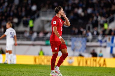 Matty Cash, Finlandiya ve Polonya milli takımları arasında oynanan 2026 Dünya Kupası ön eleme maçında görüldü (Maciej Rogowski))