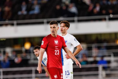 Krzysztof Piatek 2026 Dünya Kupası 'nda Finlandiya ve Polonya milli takımları arasında oynanan Avrupa ön eleme maçında görüldü (Maciej Rogowski)