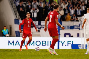 Mateusz Skrzypczak, Finlandiya ve Polonya milli takımları arasında oynanan 2026 Dünya Kupası Avrupa ön eleme maçında görüldü (Maciej Rogowski)