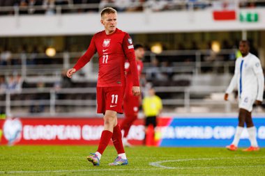 Karol Swiderski, Finlandiya ve Polonya milli takımları arasında oynanan 2026 Dünya Kupası ön eleme maçında görüldü (Maciej Rogowski)