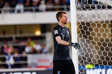 Dünya Kupası 2026 Avrupa ön eleme maçında Finlandiya ve Polonya milli takımları arasında Lukas Hradecky görüldü (Maciej Rogowski)