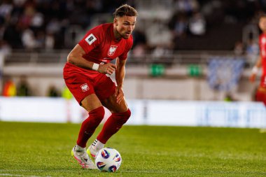 Matty Cash, Finlandiya ve Polonya milli takımları arasında oynanan 2026 Dünya Kupası ön eleme maçında görüldü (Maciej Rogowski))