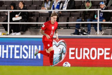 Nicola Zalewski, Finlandiya ve Polonya milli takımları arasındaki Dünya Kupası 2026 Avrupa ön eleme maçında görüldü (Maciej Rogowski))