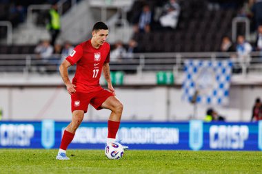 Dünya Kupası 2026 Avrupa Ön eleme maçında Finlandiya ve Polonya milli takımları arasında Bartosz Slisz görüldü (Maciej Rogowski)