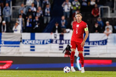 Jan Bednarek, Finlandiya ve Polonya milli takımları arasındaki 2026 Dünya Kupası ön eleme maçında görüldü (Maciej Rogowski)