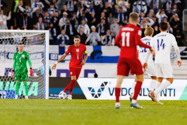 Jan Bednarek, Finlandiya ve Polonya milli takımları arasındaki 2026 Dünya Kupası ön eleme maçında görüldü (Maciej Rogowski)