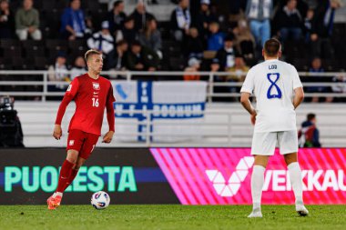 Mateusz Skrzypczak, Finlandiya ve Polonya milli takımları arasında oynanan 2026 Dünya Kupası Avrupa ön eleme maçında görüldü (Maciej Rogowski)