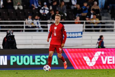 Mateusz Skrzypczak, Finlandiya ve Polonya milli takımları arasında oynanan 2026 Dünya Kupası Avrupa ön eleme maçında görüldü (Maciej Rogowski)