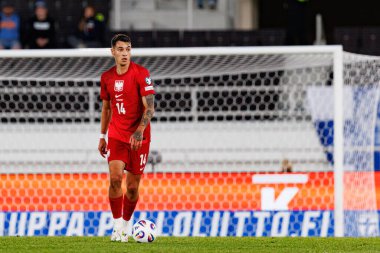 Jakub Kiwior, 2026 Dünya Kupası 'nda Finlandiya ve Polonya milli takımları arasında oynanan Avrupa ön eleme maçında görüldü (Maciej Rogowski)