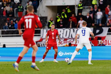 Jakub Kiwior, 2026 Dünya Kupası 'nda Finlandiya ve Polonya milli takımları arasında oynanan Avrupa ön eleme maçında görüldü (Maciej Rogowski)