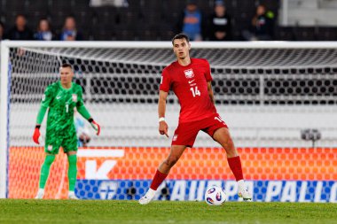 Jakub Kiwior, 2026 Dünya Kupası 'nda Finlandiya ve Polonya milli takımları arasında oynanan Avrupa ön eleme maçında görüldü (Maciej Rogowski)