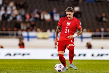 Nicola Zalewski, Finlandiya ve Polonya milli takımları arasındaki Dünya Kupası 2026 Avrupa ön eleme maçında görüldü (Maciej Rogowski))