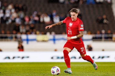 Nicola Zalewski, Finlandiya ve Polonya milli takımları arasındaki Dünya Kupası 2026 Avrupa ön eleme maçında görüldü (Maciej Rogowski))