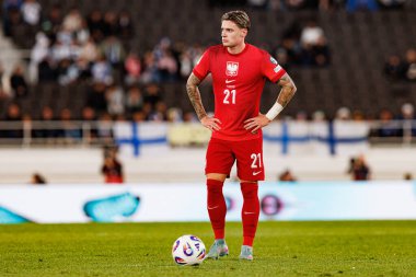 Nicola Zalewski, Finlandiya ve Polonya milli takımları arasındaki Dünya Kupası 2026 Avrupa ön eleme maçında görüldü (Maciej Rogowski))