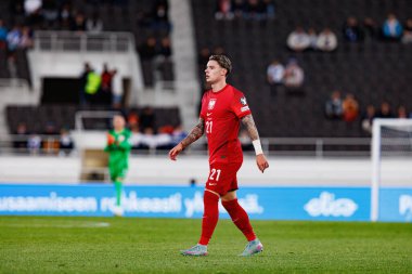 Nicola Zalewski, Finlandiya ve Polonya milli takımları arasındaki Dünya Kupası 2026 Avrupa ön eleme maçında görüldü (Maciej Rogowski))