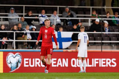 Karol Swiderski, Finlandiya ve Polonya milli takımları arasında oynanan 2026 Dünya Kupası ön eleme maçında görüldü (Maciej Rogowski)