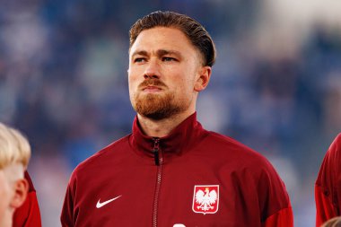 Matty Cash, Finlandiya ve Polonya milli takımları arasında oynanan 2026 Dünya Kupası ön eleme maçında görüldü (Maciej Rogowski))