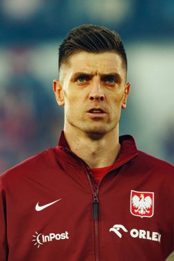 Krzysztof Piatek 2026 Dünya Kupası 'nda Finlandiya ve Polonya milli takımları arasında oynanan Avrupa ön eleme maçında görüldü (Maciej Rogowski)