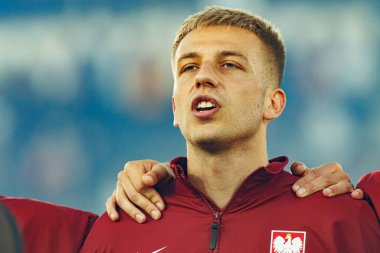 Mateusz Skrzypczak, Finlandiya ve Polonya milli takımları arasında oynanan 2026 Dünya Kupası Avrupa ön eleme maçında görüldü (Maciej Rogowski)