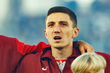 Dünya Kupası 2026 Avrupa Ön eleme maçında Finlandiya ve Polonya milli takımları arasında Bartosz Slisz görüldü (Maciej Rogowski)