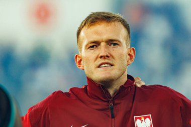 Karol Swiderski, Finlandiya ve Polonya milli takımları arasında oynanan 2026 Dünya Kupası ön eleme maçında görüldü (Maciej Rogowski)